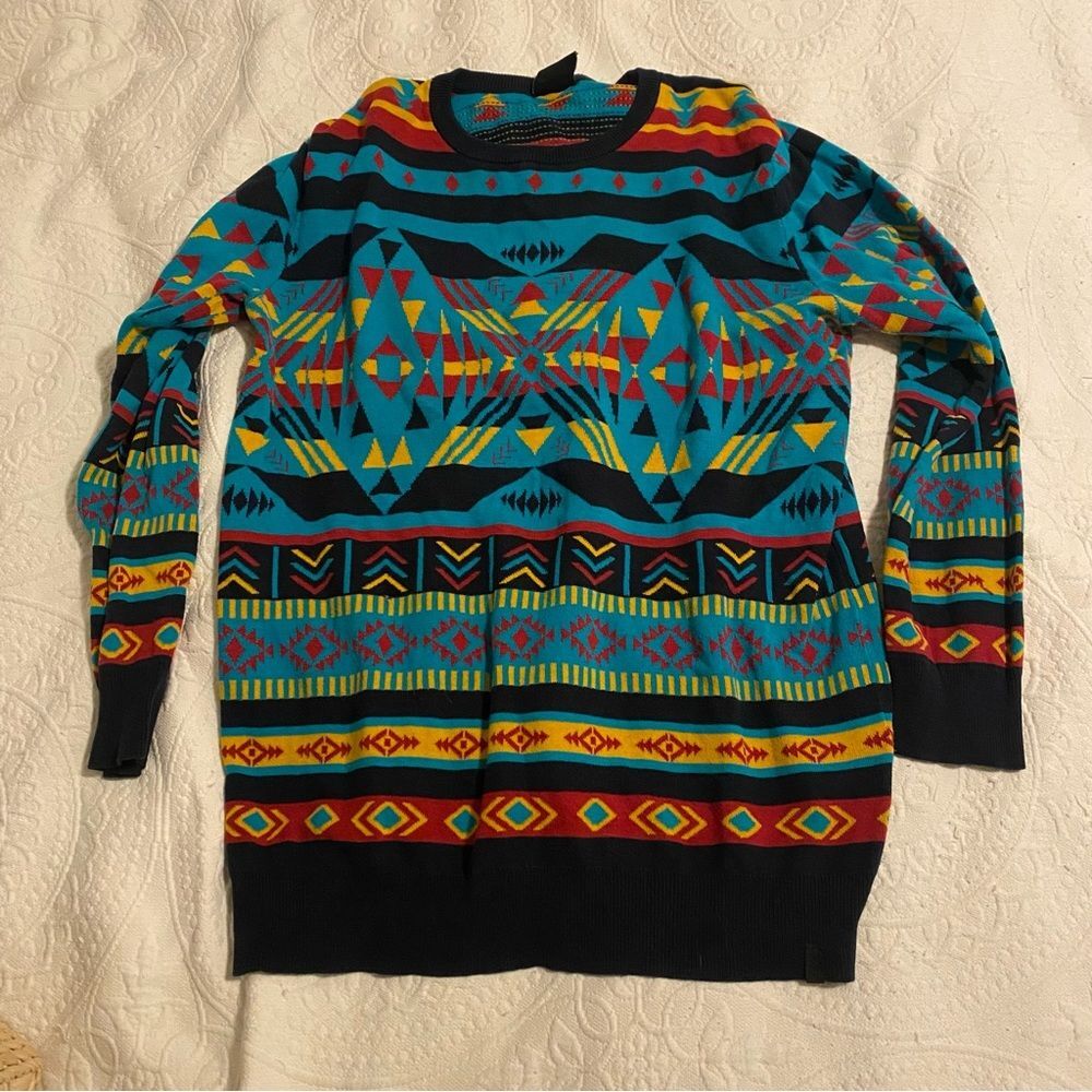 Empyre Surplus Co size Medium Southwestern Colorful Sweater